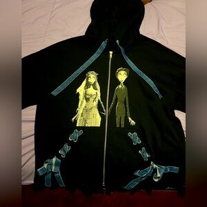 HT Corpse Bride Oversized Zip Up Hoodie